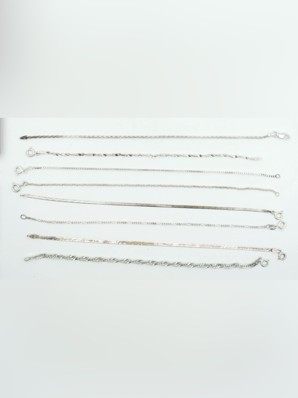 Lot 8 New Unoaerre 925 Sterling Silver Bracelets Made in Italy New without Tags